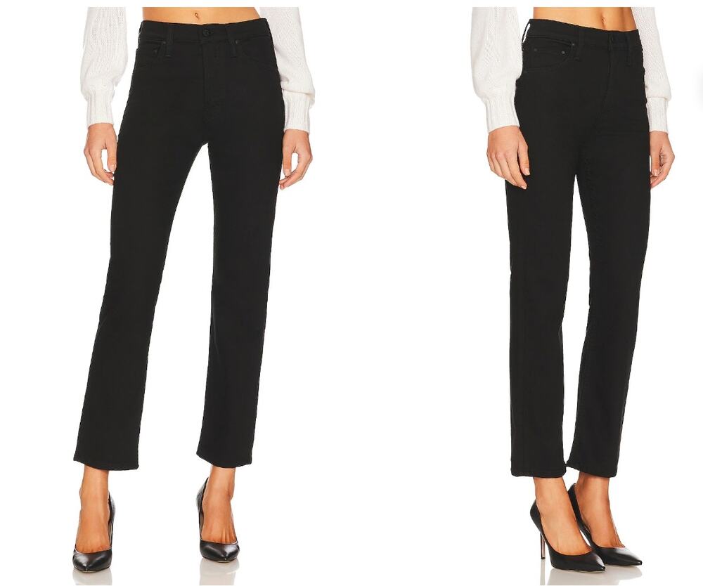 MOTHER The Tomcat ankle black denim jeans in Lasting Impression Size 26